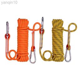 Rock Protection Climbing Rope Outdoor Emergency Rope 10M/20M/30M/50M Wear Resistant 12MM Diameter High Strength Hiking Emergency Rope HKD230810