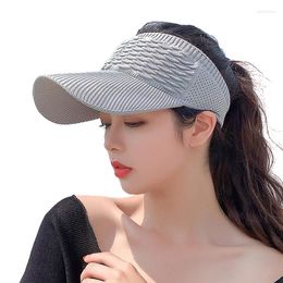 Ball Caps Girls Spring Summer Plaid Baseball Hat Women Outdoor Sun Protection Visors Knitted Sport Style Hiking Cap For Travel Wholesale