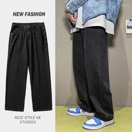 Men's Jeans Spring Casual Straight Leg Relaxed Comfortable Fashion Wide Pants Denim Street Wear