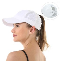 Ball Caps Summer Outdoor Sports Baseball Hats White Women 6 Panel Dad Cross Perforated Back Breathable Adjustable