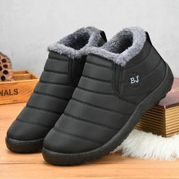 Сапоги мужчина снежная обувь мужчина мужская зима для плюшевой обуви водонепроницаемой мужской мод
