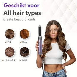 Ds VS 5-In-1 Styler, Dryer Brush, Hot Air Brush Rotating, Straightening And Fast Drying Hair, Negative Ion Warp Suitable For All Hair Types MIX LF