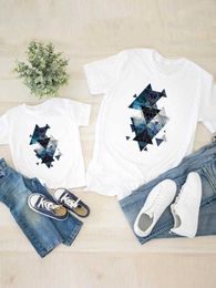 Family Matching Outfits Graphic T-shirt Tee Women Child Kid Clothing Boy Girl Summer Geometric New Trend Family Matching Outfits Mom Mama Clothes