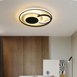 Chandeliers Lights LED Creative Round For Dining Living Room Bedroom Kitchen Black White Lamps Indoor Home Decoing