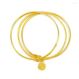 Bangle Otris Sansheng III Yue Nansha Gold Bracelet Nuzhen Character Lotus Thin Multiple Rings Couple Fashion