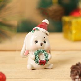 Decorative Objects christmas decors resin crafts cartoon animals children gift figurine 230809