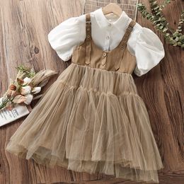 Girl's Dresses Kids Clothing Sets for Girls Outfits Summer Baby Shirts Dress Suits School Teenagers Children Costumes Years