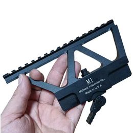 Tactical Quick Detach AK Rail Scope Mount Base Picatinny Side Rail Mounting For AK Black7819472