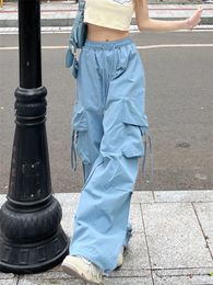 Womens Pants Capris Y2k Cargo Women Streetwear Casual Wide Leg Harajuku Vintage Solid Baggy Straight Trousers Ladies Oversize Sweatpants 230809