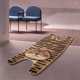 Carpets Tiger Bedside Carpet For Living Room Cute Cartoon Bedroom Rugs Anti Slip Kids Floor Mat Water Absorbent Bath Home Decor