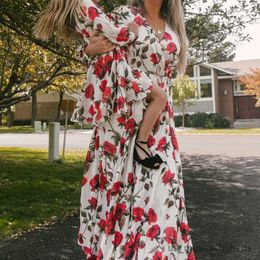 Family Matching Outfits 2023 Mom And Daughter Floral Long Sleeve Dress Clothes Family Look Matching Outfits Wedding Party Mommy And Me Long Dresses 5-12 R230810