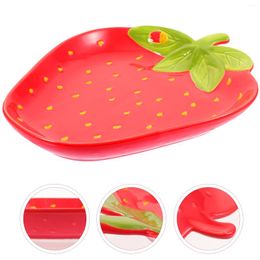 Dinnerware Sets Ceramic Strawberry Bowl Delicate Serving Plate Bowls Printing Tray Kids