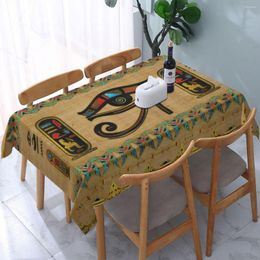 Table Cloth Egyptian Eye Of Horus Tablecloth Rectangular Elastic Fitted Waterproof Ancient Egypt Cover For Banquet