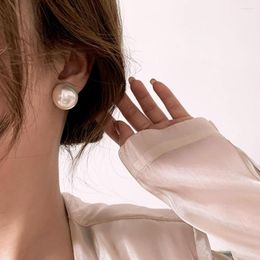 Stud Earrings Noble Elegant Large Pearl