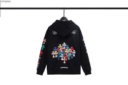 Scroll Hoodies Sweaters Heartz Mens Heart Fashion Hearts/crowe Chromez Designer Shirts Cross Colourful Print Letter Zipper Hoodie