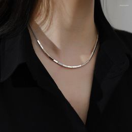 Choker Hip Hop Necklace Clavicle Chain For Women Men Silver Color Punk Party Pendant Jewelry Gifts Collarbone