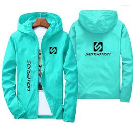 Men's Jackets Spring And Fall Brand Windbreaker Outdoor Hiking Jacket Hooded Waterproof Coat Loose Large Size Raincoat