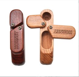 Smoking Pipe Pear blossom wood pipe with storage box, double layer rotating wood pipe