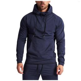 Men's Hoodies Hooded Sweatshirt Autumn Fashion Solid Colour Pullover Loose Casual Sports Sudaderas Para Hombres