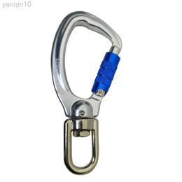 Rock Protection 23KN Swivel Eye 3-way Carabiner High Tensile Swivel Triple Twist Lock Captive Carabiner HKD230810