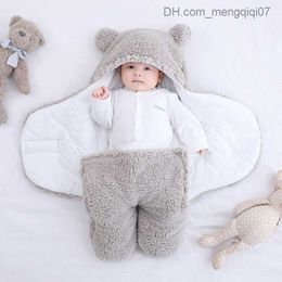 Pajamas Soft newborn baby packaging blanket baby sleep bag envelope suitable for newborn sleep bags cotton thick cocoons suitable for infants aged 0-9 months Z230811