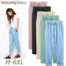 Women's Pants Capris 2022 New Women's Loose Pants Casual Sports Trousers Pants Cotton Linen Pants Free Shipping (S-6XL) Z230810