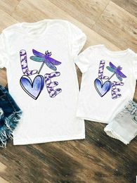 Family Matching Outfits Women Girls Boys Family Matching Outfits Love New Cute 90s Trend Kid Child Summer Mom Mama Tshirt Tee T-shirt Clothes Clothing R230810