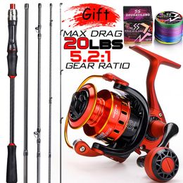 Rod Reel Combo Sougayilang Fishing 1 8 2 1m Carbon Fibre Spinning and Max Drag 8kg All for Bass Pike Trout 230809