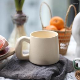 Mugs Teacup Milk Ceramic Mug Aesthetic Porcelain Cold Handle Kitchen Bubble Tea Cup Drink Tazas De Cafe Coffee Set