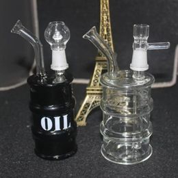 7 Inch Black Transparent Glass Bong Hookahs Oil Dap Rigs with 14mm Bowl or Quartz Banger for Smoking