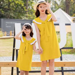 Family Matching Outfits Mum and Daughter Matching Clothes Family Look Mommy and Me Casual Fashion Dress Cotton Girl Dresses Sisters Matching Outfits