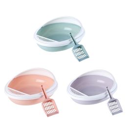 Other Cat Supplies Plastic for Litter Box Detachable AntiSplash Reusable Pet Toilet with Scoop Open Top Spacious Different Size of 230810