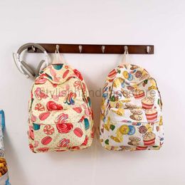 Backpack Style 2023 Summer New Women's Backpack Bread Candy Print Small Fresh Sweet Women's Bag Lightweight Backpack Travelstylishhandbagsstore