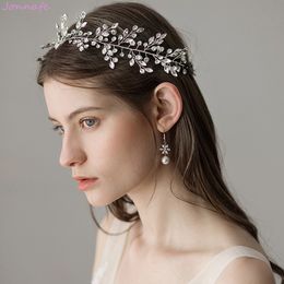 Wedding Hair Jewelry Women Headband Bridal Crown Handmade Tiara Accessories Gold Silver Color 230809