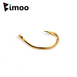 Fishing Hooks 500PCS Gold Color Curved Shank Hook Nymph Scud Shrimp Pupae Larvae Caddis Fly Tying Fish 10 12 14 16 Wholesale 230809