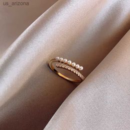 2020 Korean New Baroque Pearl Index Finger Ring Fashion Temperament Simple Versatile Ring Jewellery L230620