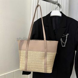 Beach Large Capacity Fashion This Year's Popular Straw Woven Handbags Western Style One Shoulder Underarm Tote for the 2023 Summer Seasonstylishhandbagsstore