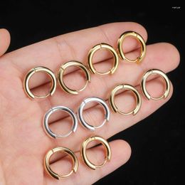 Hoop Earrings ANENJERY 316L Stainless Steel Round For Women Men Huggies Party Jewelry Wholesale