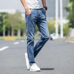 Men's Jeans 2024 Elastic Loose Straight Business Casual Spring And Autumn Regular Trousers