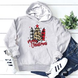 Women's Hoodies Merry Christmas Letter Fashion Long Sleeves Ladies Hooded Sweatshirt Simple Autumn And Winter