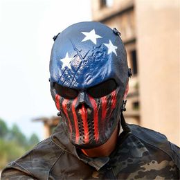 Halloween Chief Skull Mask Riding Full Face Army Outdoor Combat Party Decorations CS Equipment Tactical Masks CS Equipment HKD230810