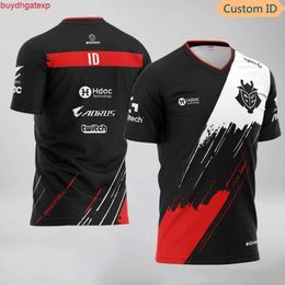 2023 Team Esports Men's and Women's T-shirts New G2 Uniform t Shirt Lol Csgo Gaming Player Kunden Name Fans T-shirt Tops Hochwertige Individuelle Id Jersey