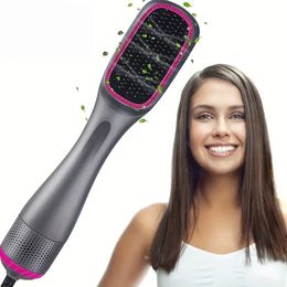 Professional 3-in-1 Hot Air Brush for Hair Drying, Straightening, and Blow Drying - Safe and Anti-Scalding Design