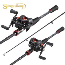 Rod Reel Combo Sougayilang Baitcasting Fishing Set 7 2 1 Gear Ratio Max Drag 3kg Lure for Frehwater Bara De Pescar 230809