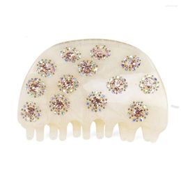 Hair Clips Rhinestones Claw For Women Girls Fine Cellulose Acetate Accessory Ornament Jewellery - Holder Office
