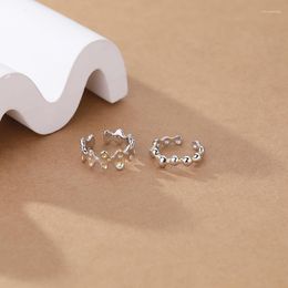 Cluster Rings S'STEEL Real 925 Silver Couple Irregular Women's Retro Design Luxury Ring Trending Products 2023 Accessories Fine Jewellery