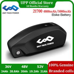 Original 21700 EBike Battery Tank 48V 20Ah 52V 19.2Ah 36V 28.8Ah 24Ah E-bike for 500W 750W 1000W 1500W Escooter Extension Range