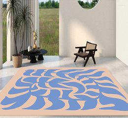 Carpets Nordic INS Carpet Creative Twist Leaves Living Room Abstract Art El Home Stay Decorative Floor Mat Rug