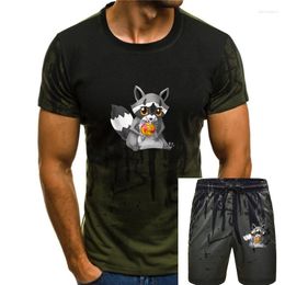 Men's T Shirts Men Tshirt Raccoon With Candy On A Stick. Cartoon Shirt Women T-Shirt Tees Top