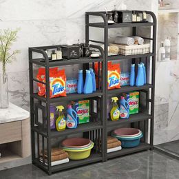 2-6-floor bathroom storage shelf Floor-to-ceiling toilet toilet washbasin stand Balcony storage shelf Metal multi-layer bathroom